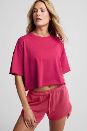 SoftKnit Better Than Ever Cropped Cotton Tee