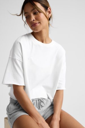 SoftKnit Better Than Ever Cropped Cotton Tee